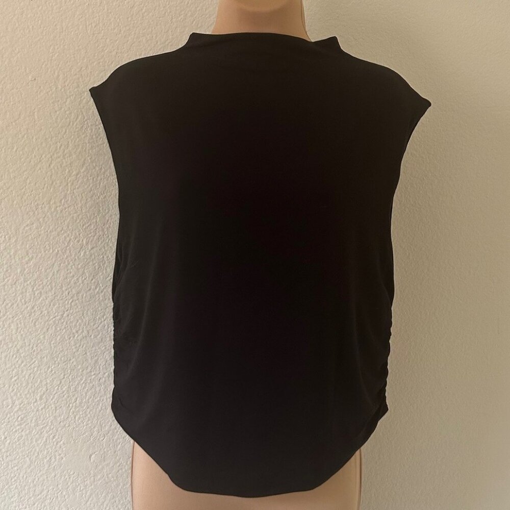 A.NEW DAY Funnelneck Sleeveless Curved Hem Top